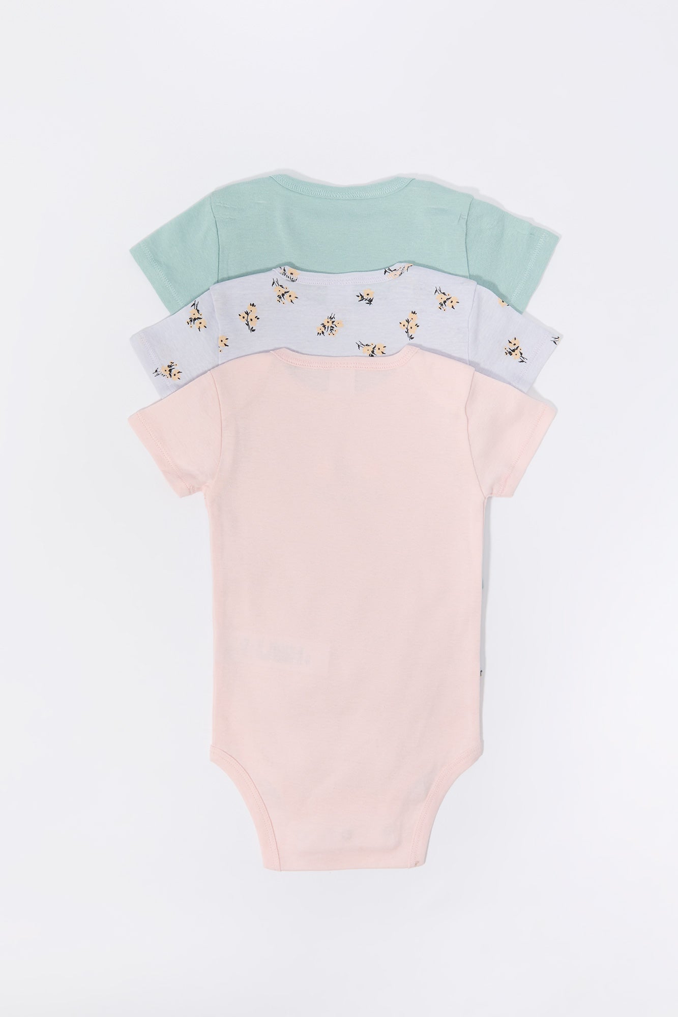 Baby Flower Graphic Bodysuit (3 Pack)