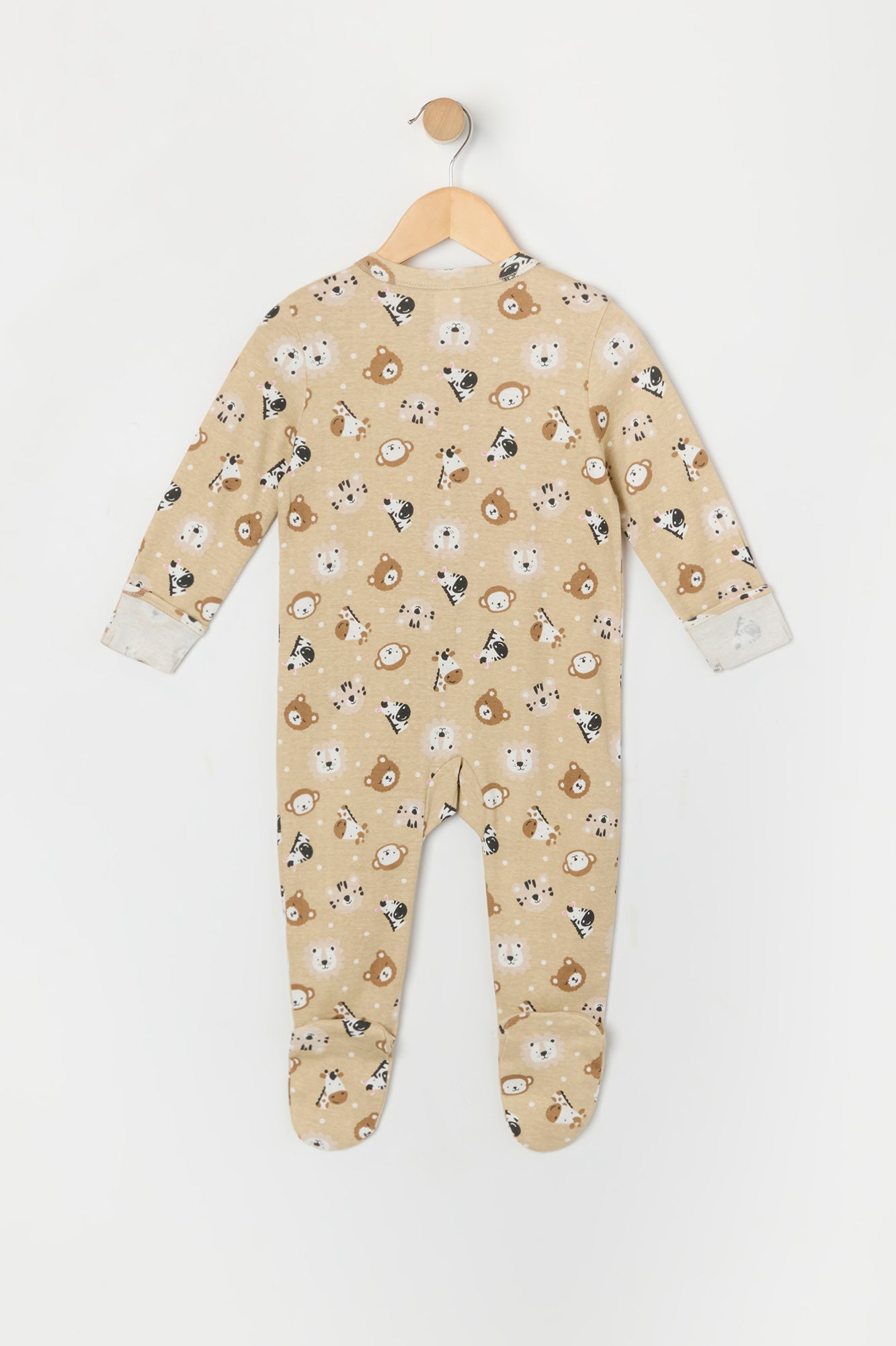 Baby Animal Print Footed One Piece Pajama (2 Pack)