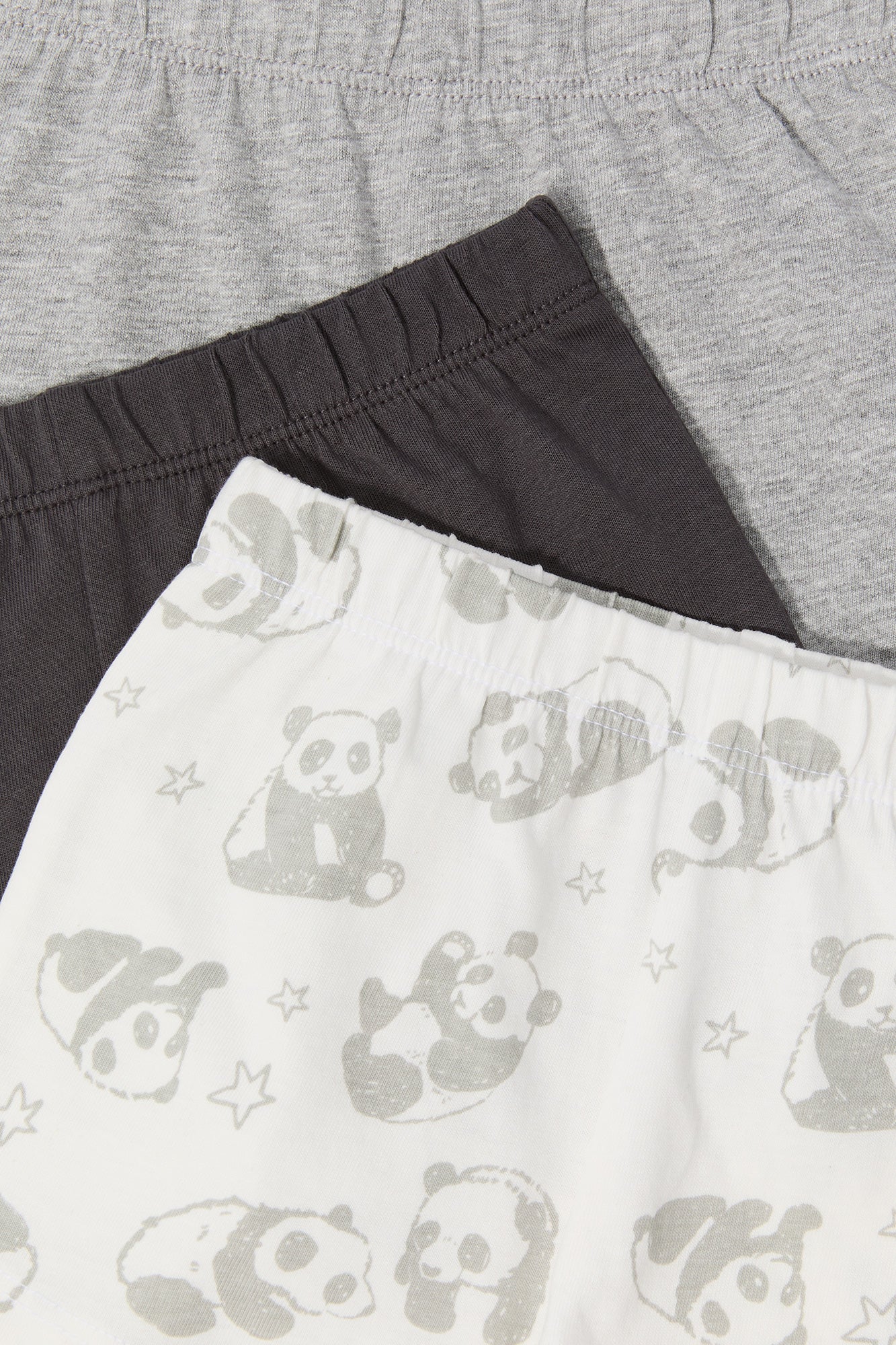 Baby Panda Print Elastic Short (3 Pack)