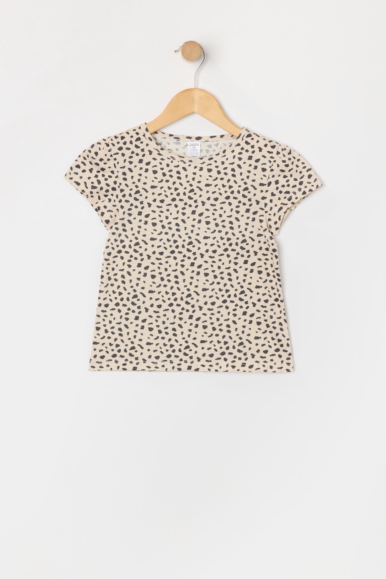 Toddler Girl Cheetah Print Puff Sleeve T-Shirt