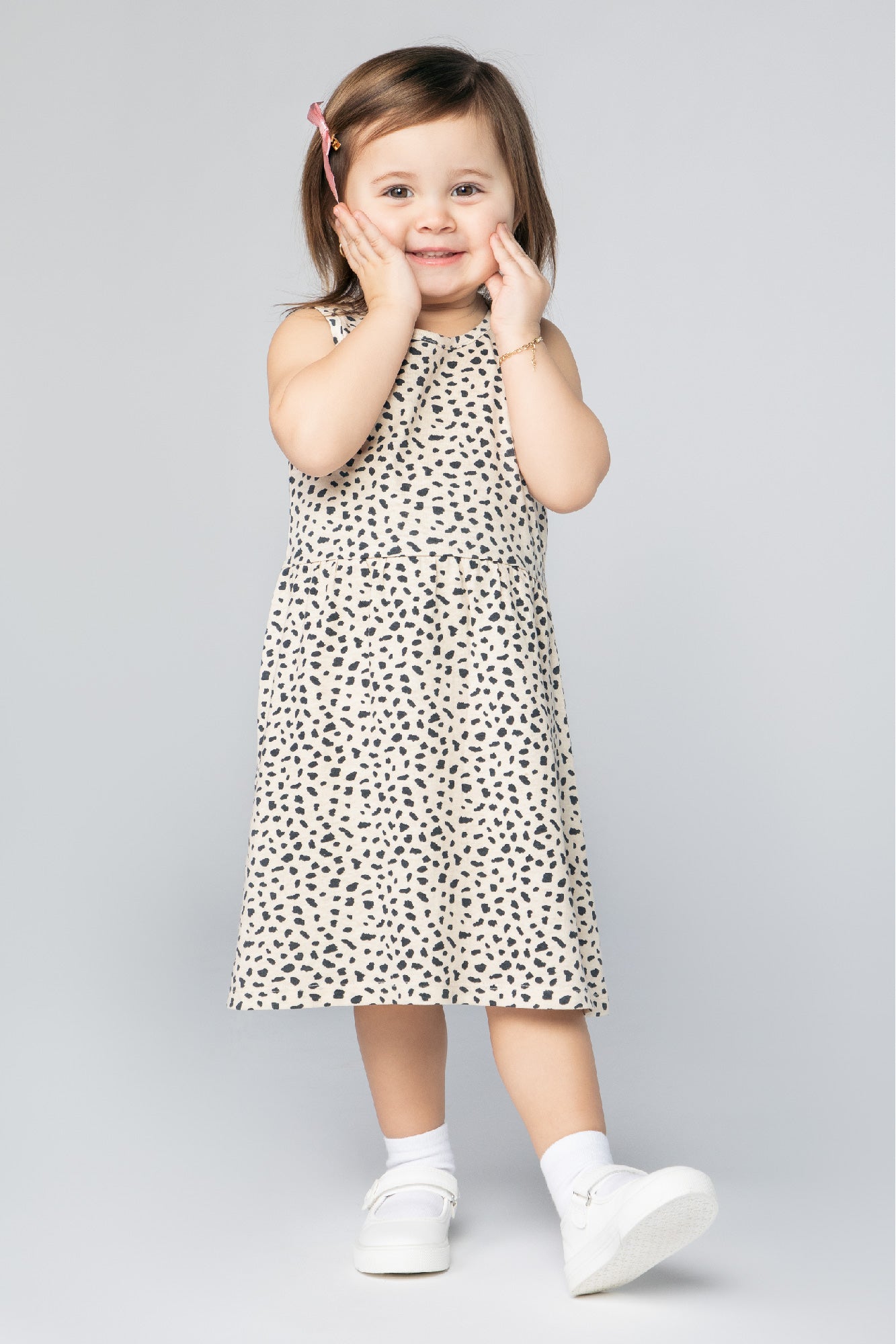 Toddler Girl Cheetah Print Sleeveless Dress