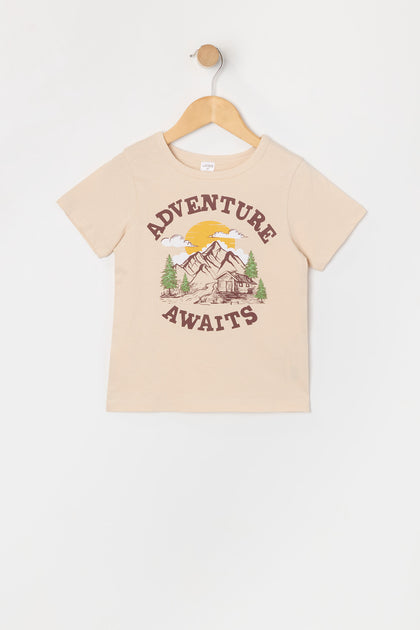 T-shirt à imprimé Adventure Awaits pour tout-petit