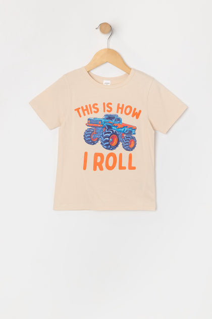 T-shirt à imprimé How I Roll pour tout-petit