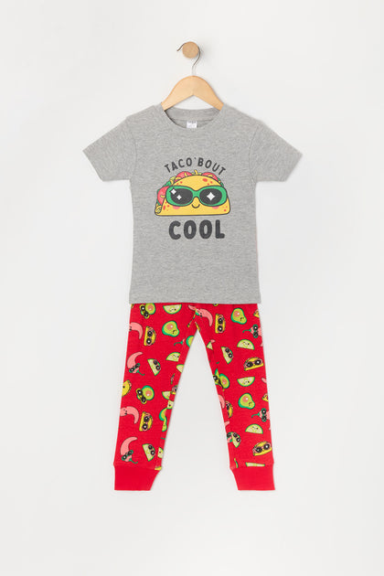 Ensemble-pyjama 2 pièces à imprimé Cool Taco pour tout-petit