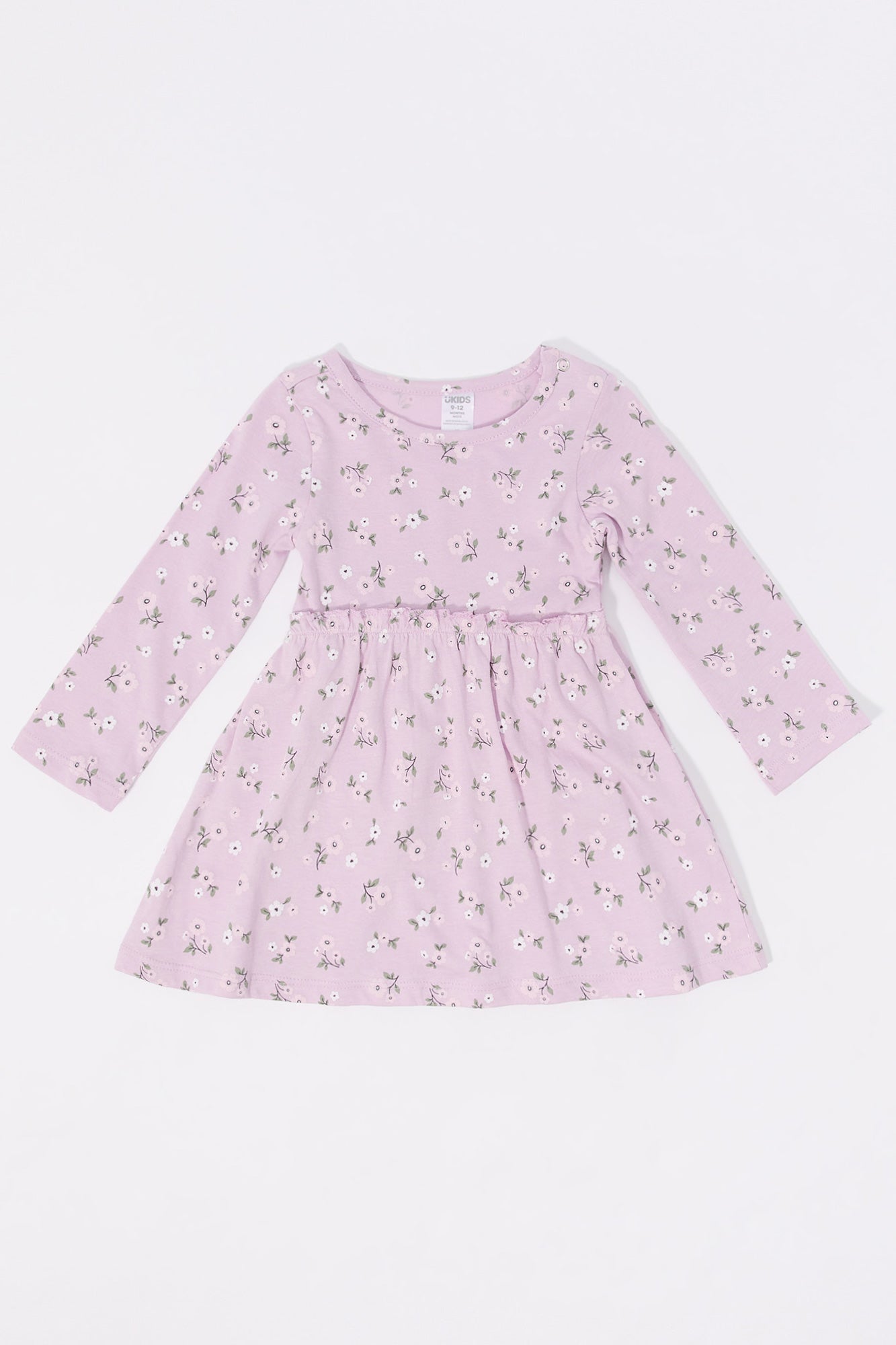 Robe fleurie à manches longues pour bébé