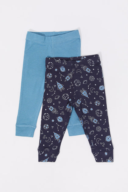 Legging à imprimé Espace pour bébé (Paquet de 2)