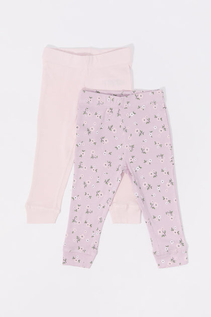 Legging fleuri pour bébé (Paquet de 2)