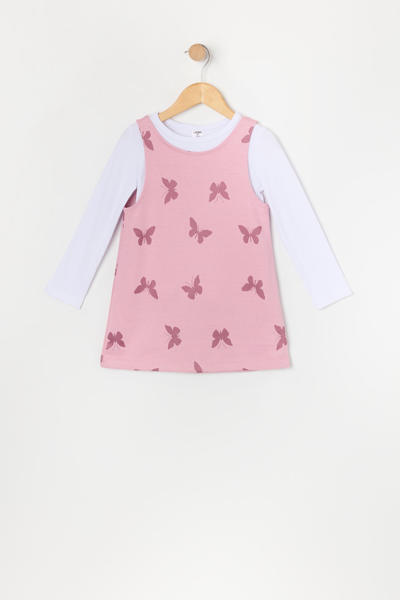 Toddler Girl Dress & Long Sleeve Top Set