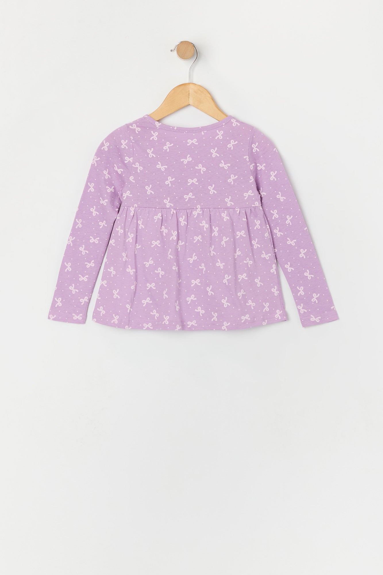 Toddler Girl Printed Peplum Long Sleeve Top