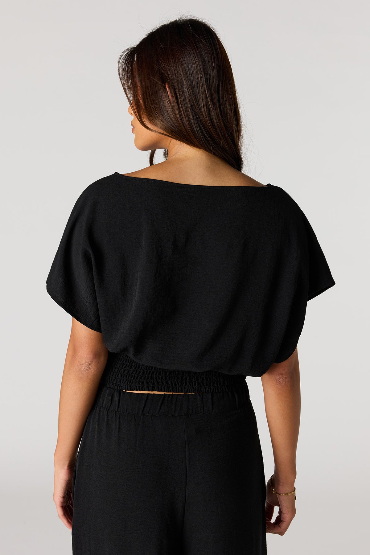 Alt View 3. Cinched Waist Top - Black