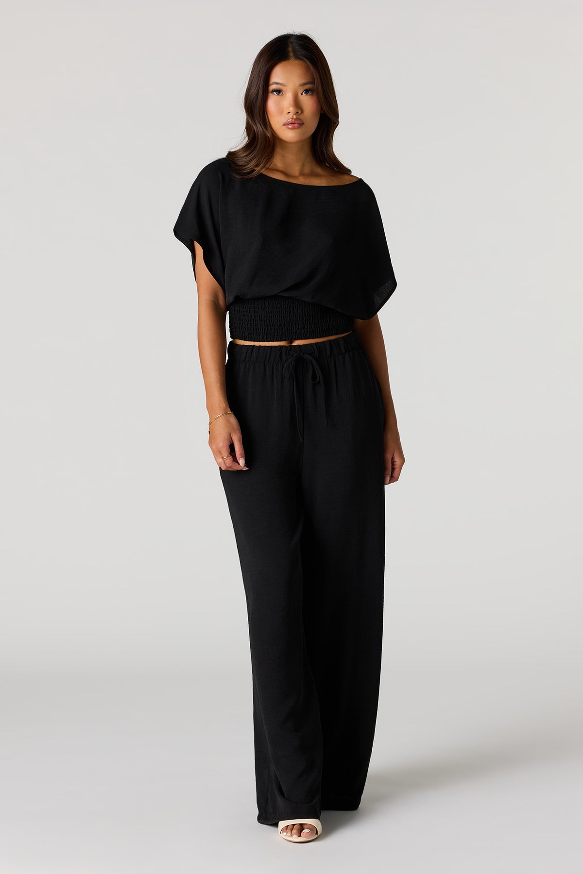 Alt View 4. Cinched Waist Top - Black