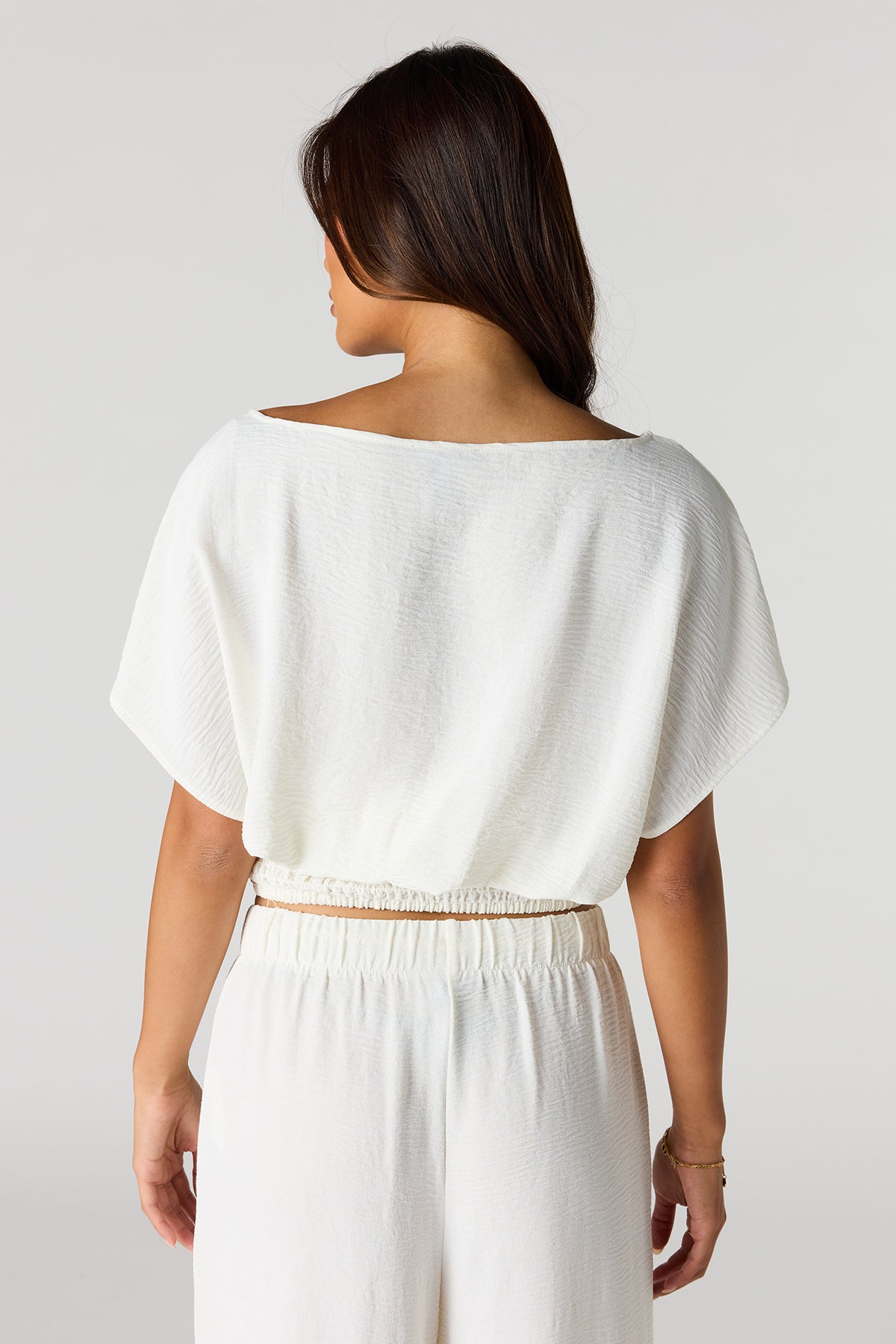 Alt View 2. Cinched Waist Top - White