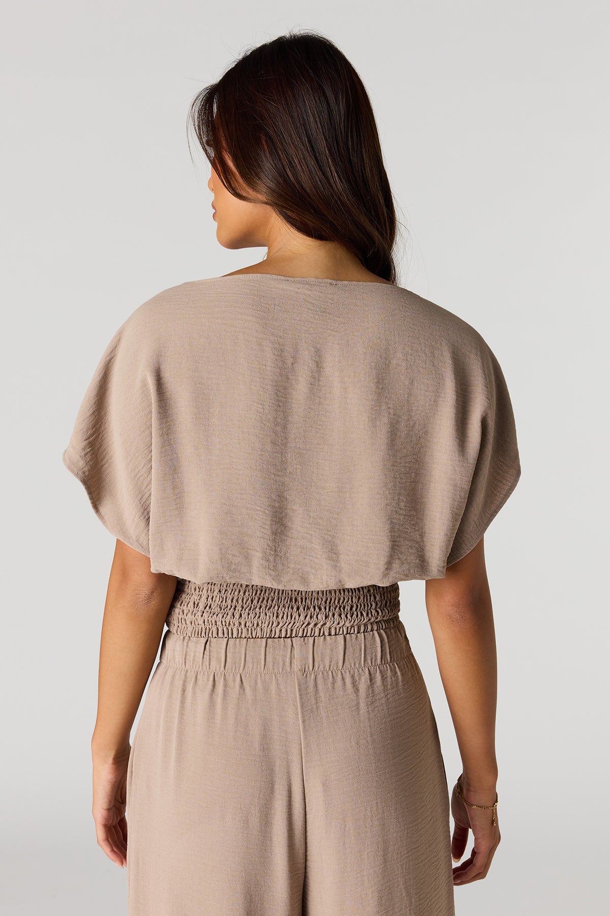 Alt View 2. Cinched Waist Top - Cream