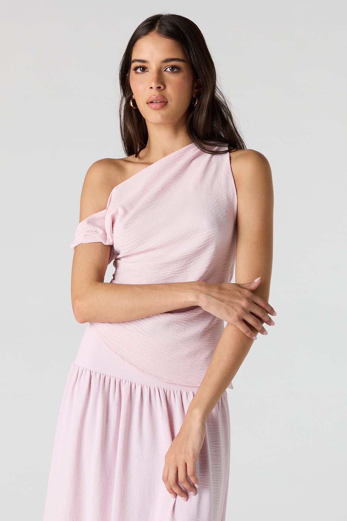 Textured Off Shoulder Top - Lilac