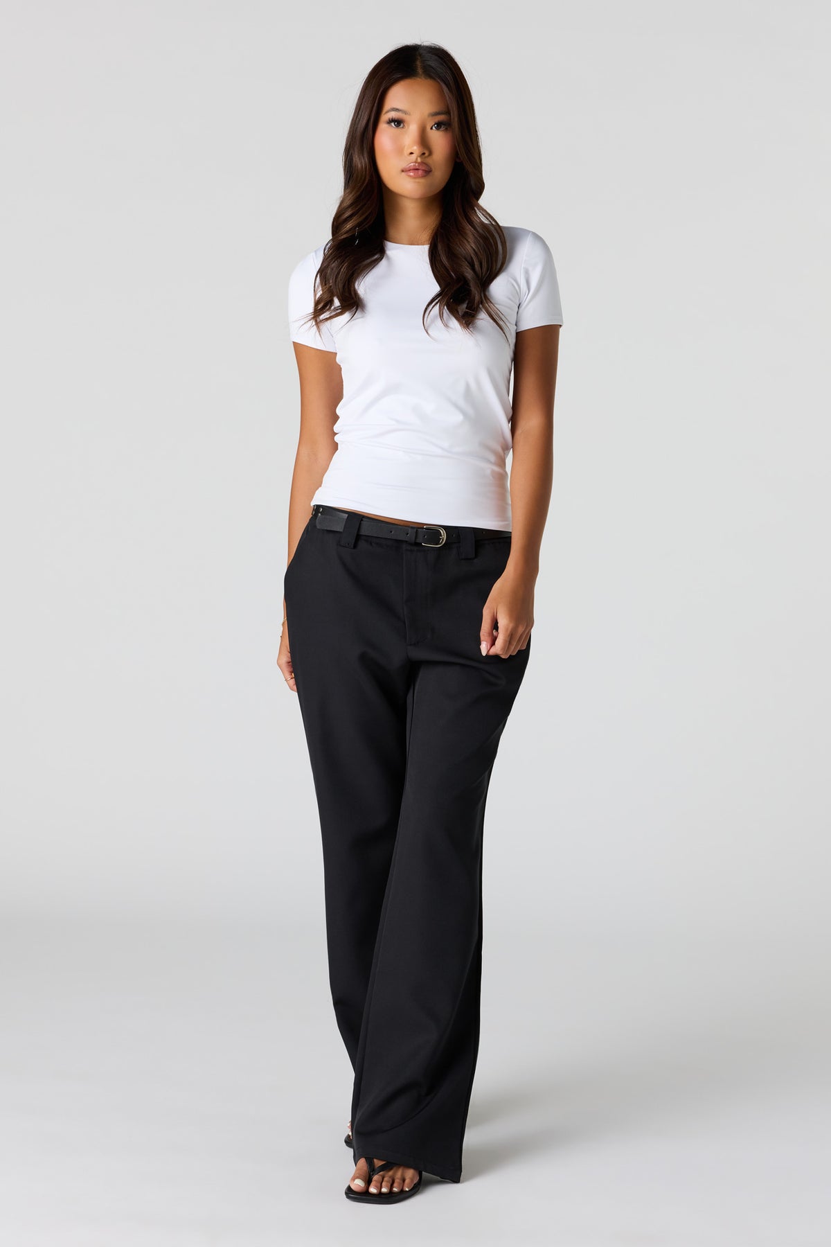 Alt View 3. Contour Crewneck T-Shirt - White