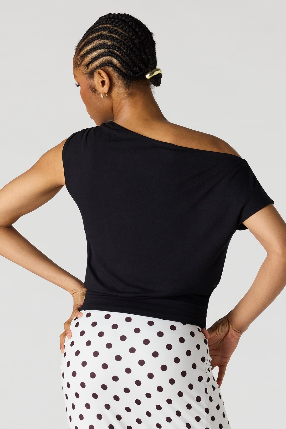 Alt View 2. Off Shoulder Top - Black