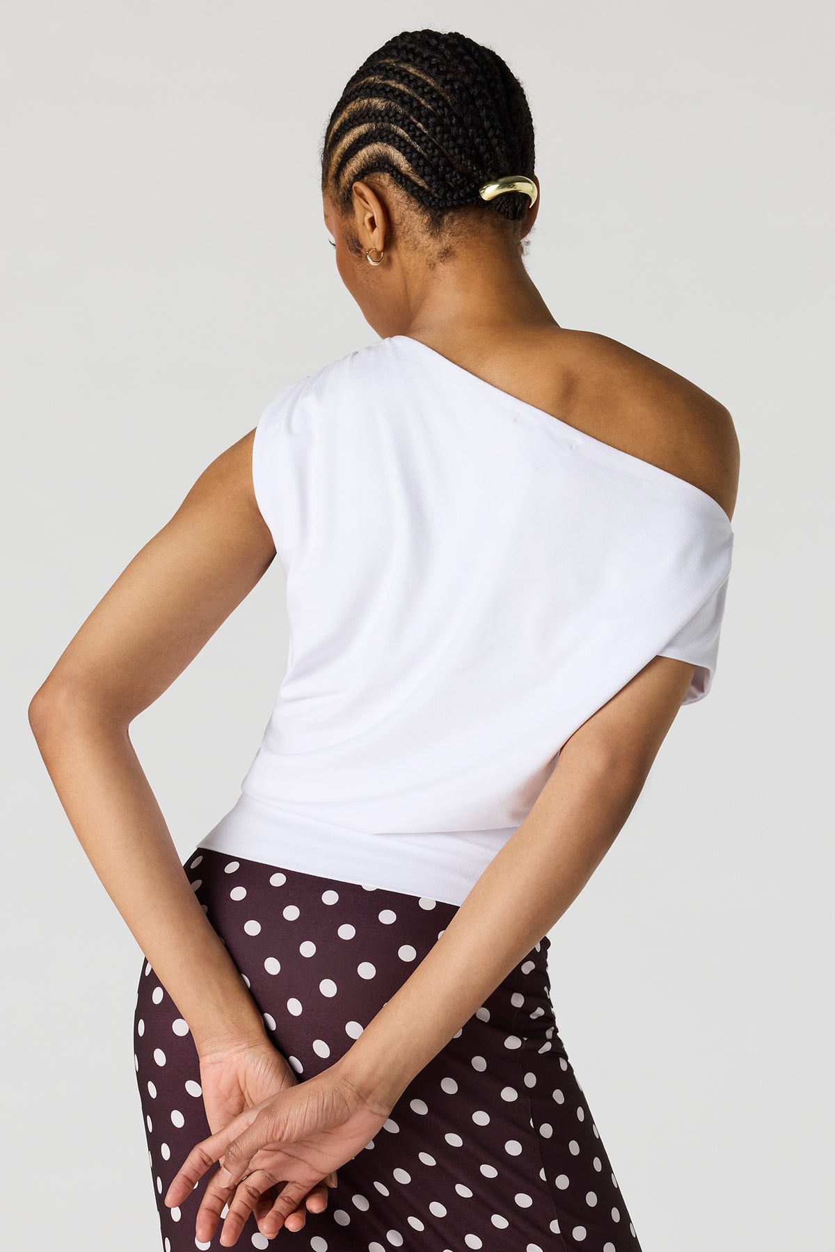 Alt View 2. Off Shoulder Top - White