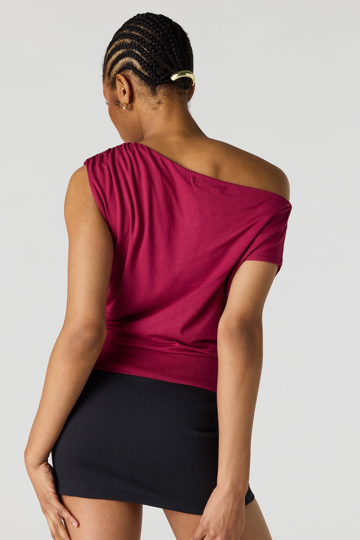 Alt View 2. Off Shoulder Top - Magenta