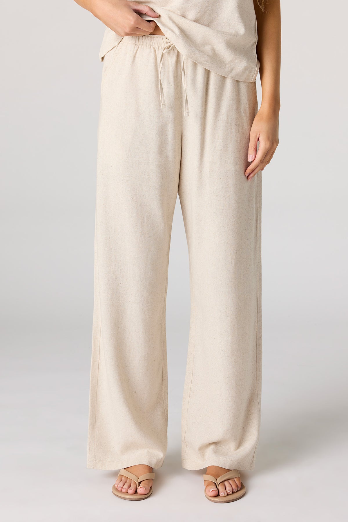 Alt View 2. Wide Leg Pant - Natural