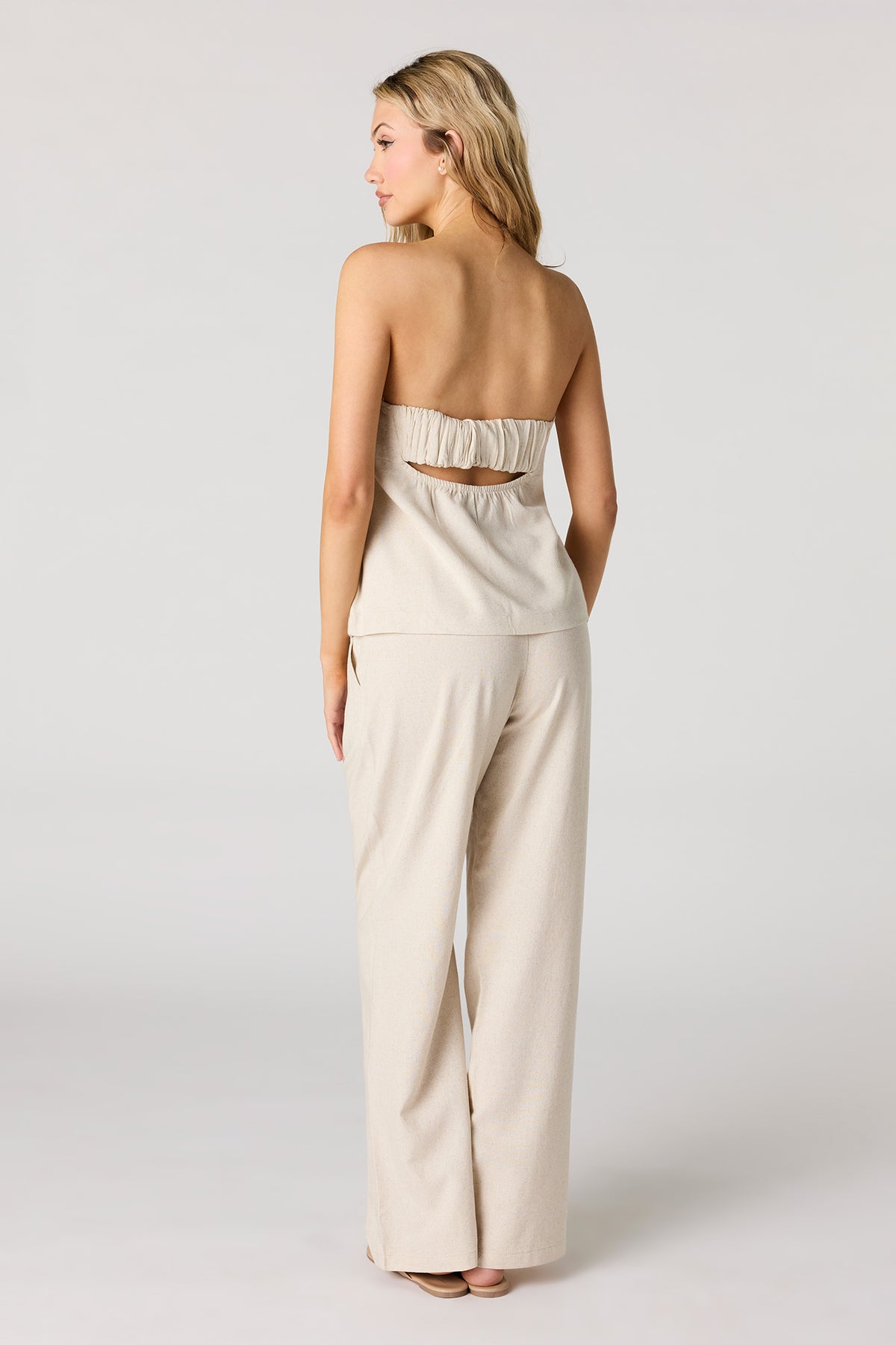 Alt View 3. Wide Leg Pant - Natural