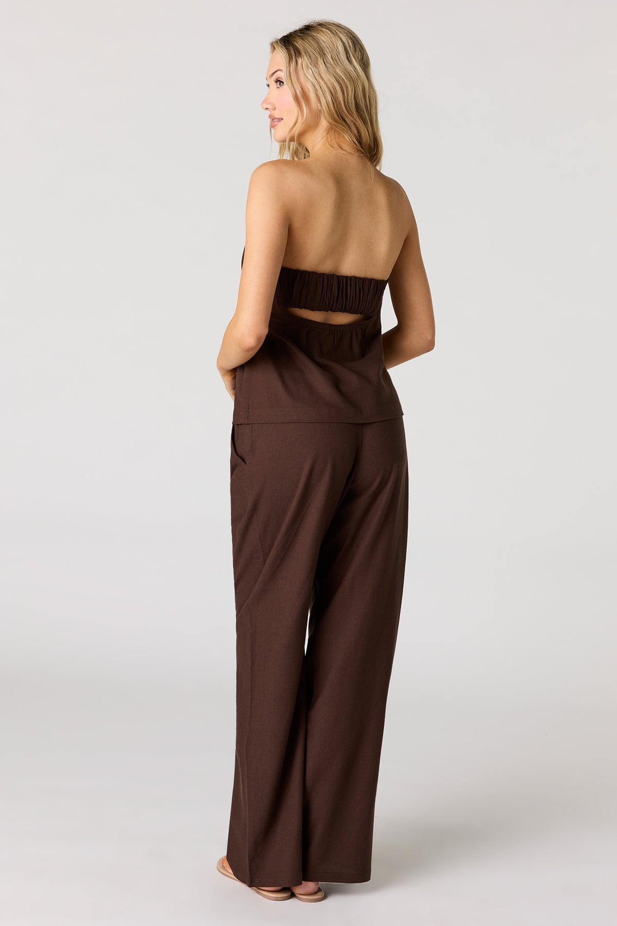 Alt View 3. Wide Leg Pant - Brown
