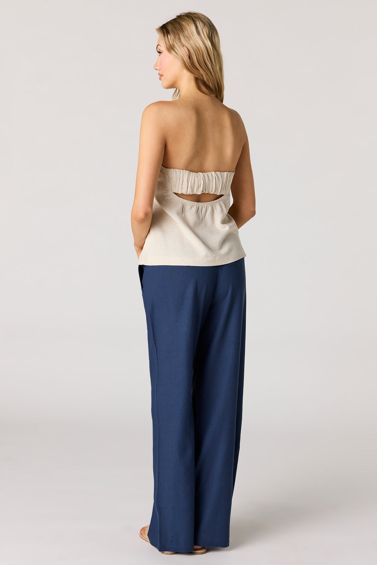Alt View 3. Wide Leg Pant - Navy