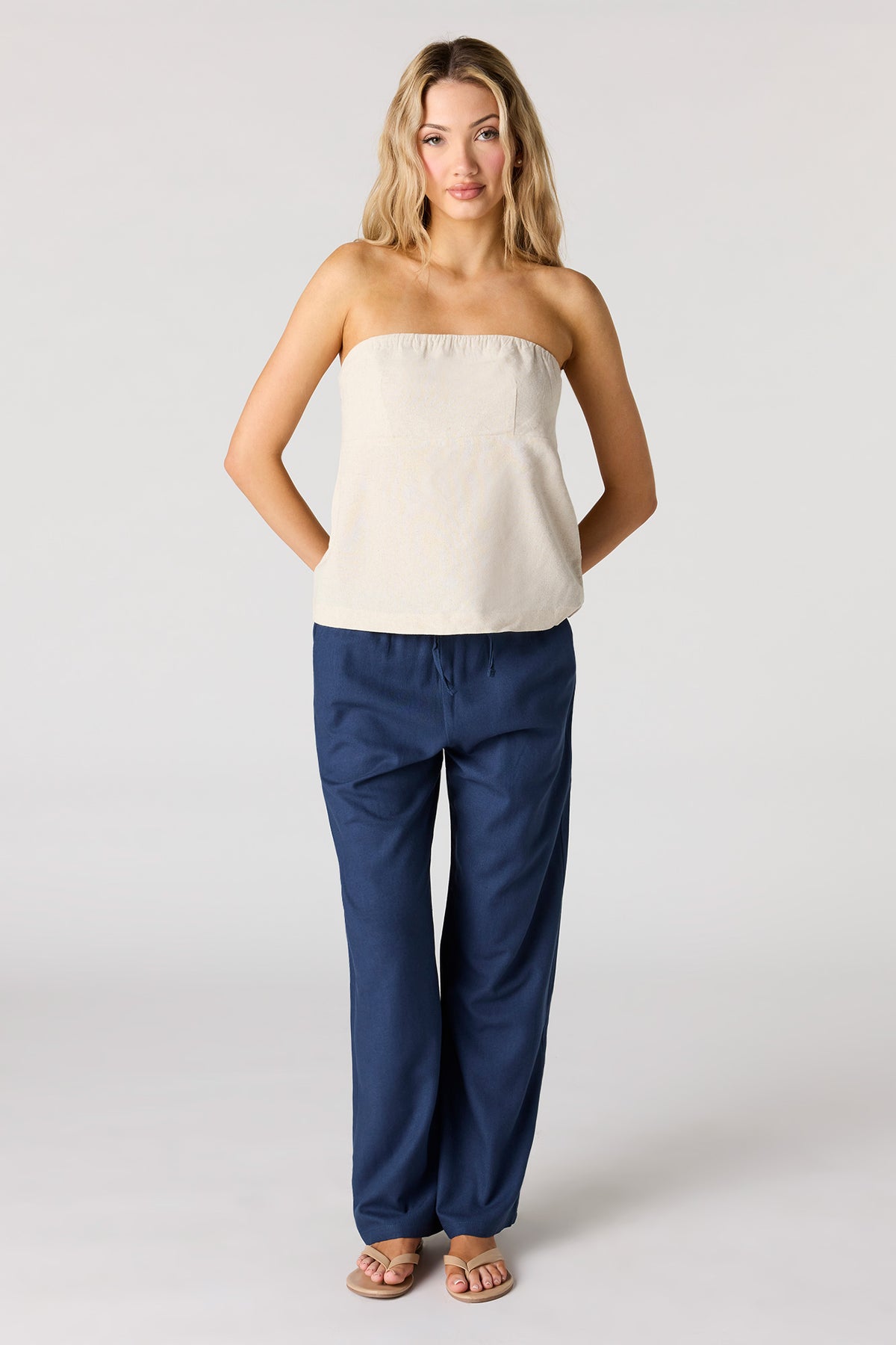 Wide Leg Pant - Navy