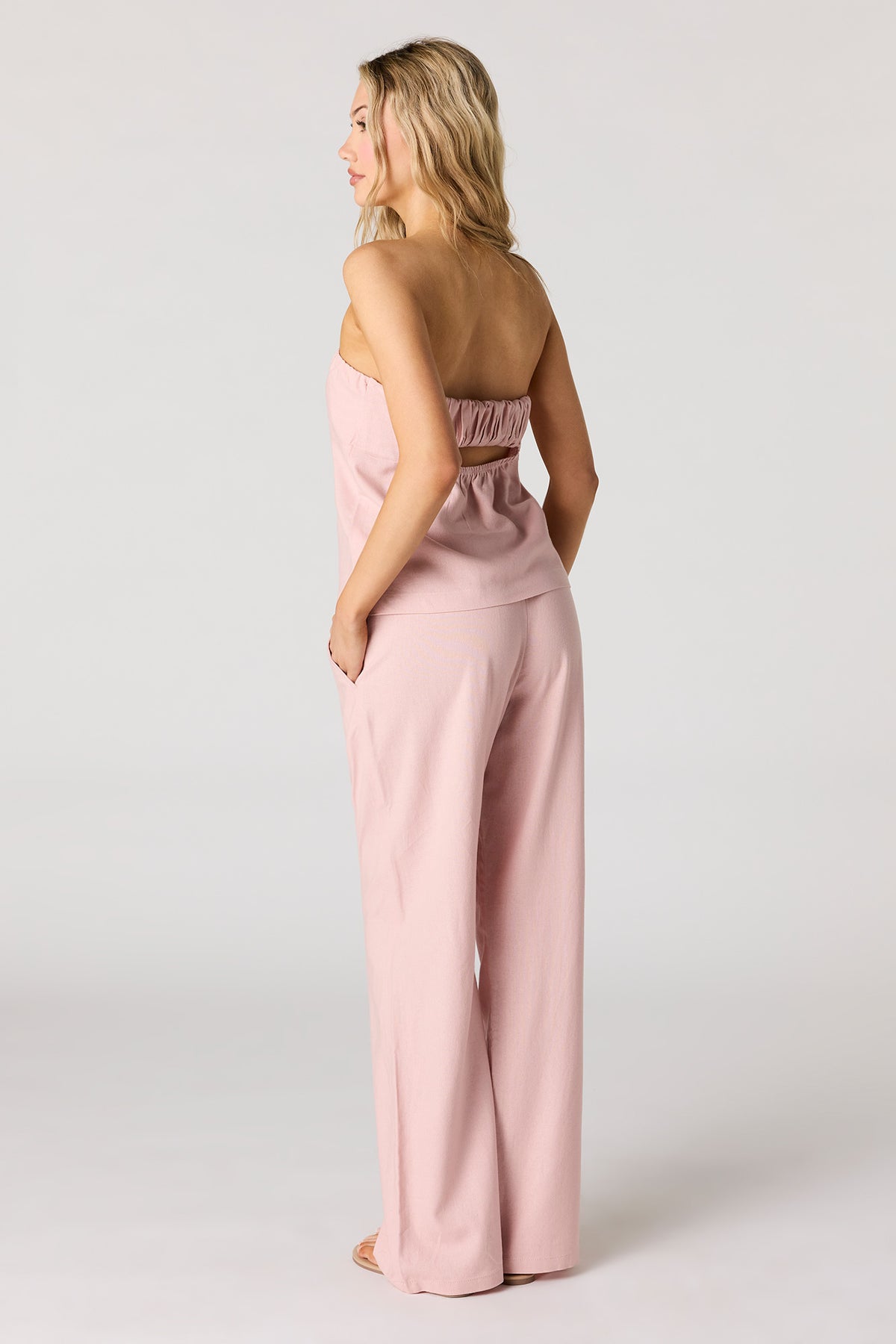 Alt View 3. Wide Leg Pant - Pink