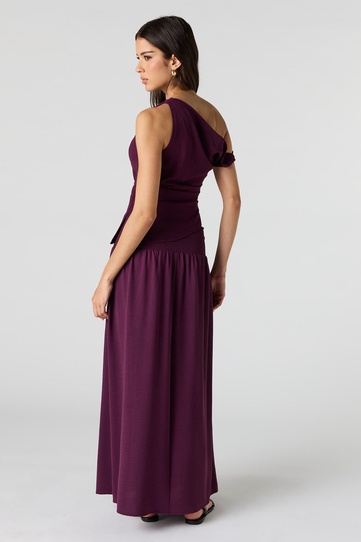 Alt View 3. Maxi Skirt - Eggplant