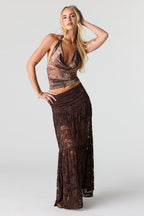 Floral Lace Maxi Skirt