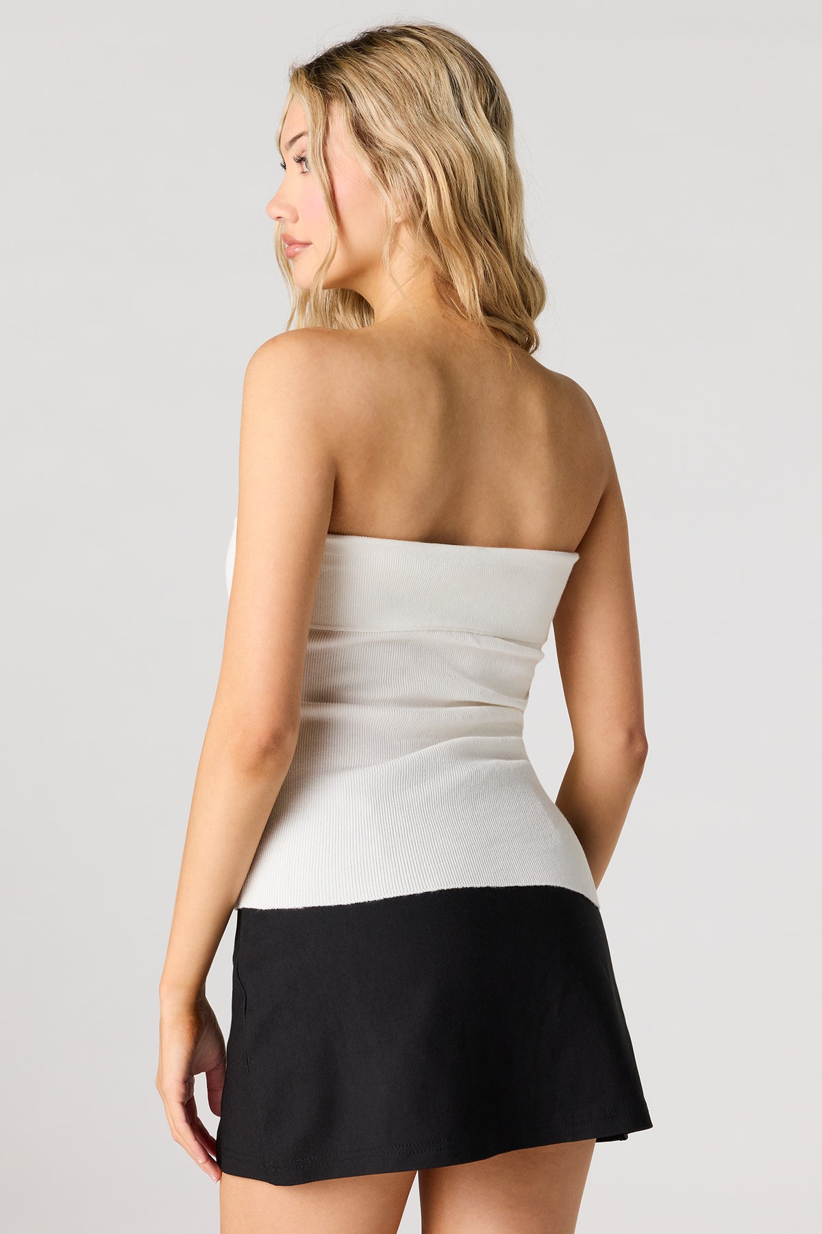 Alt View 2. Slit Skort - Black