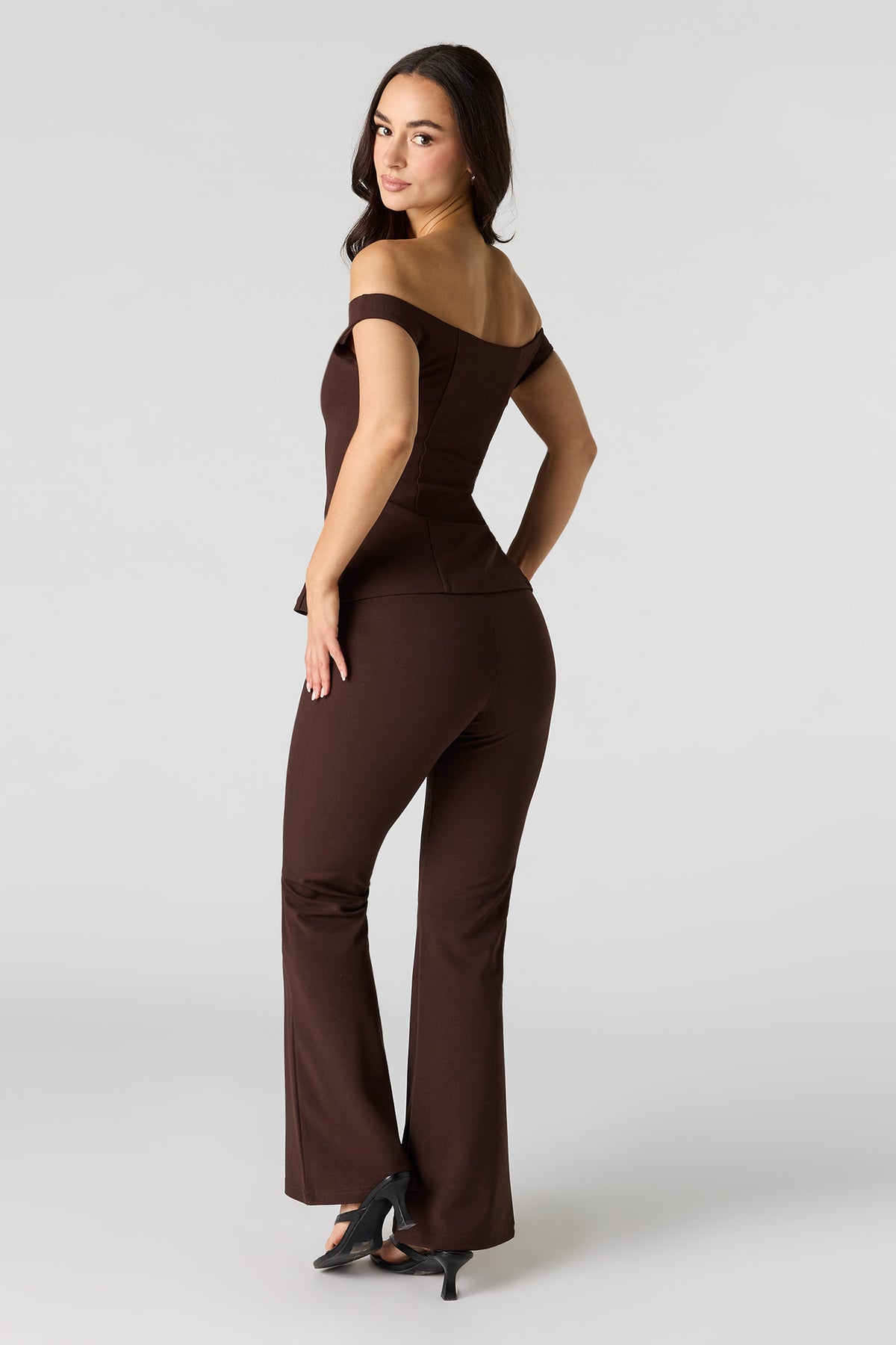 Alt View 3. Flare Pant - Brown