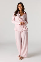Textured Wide Leg Pant