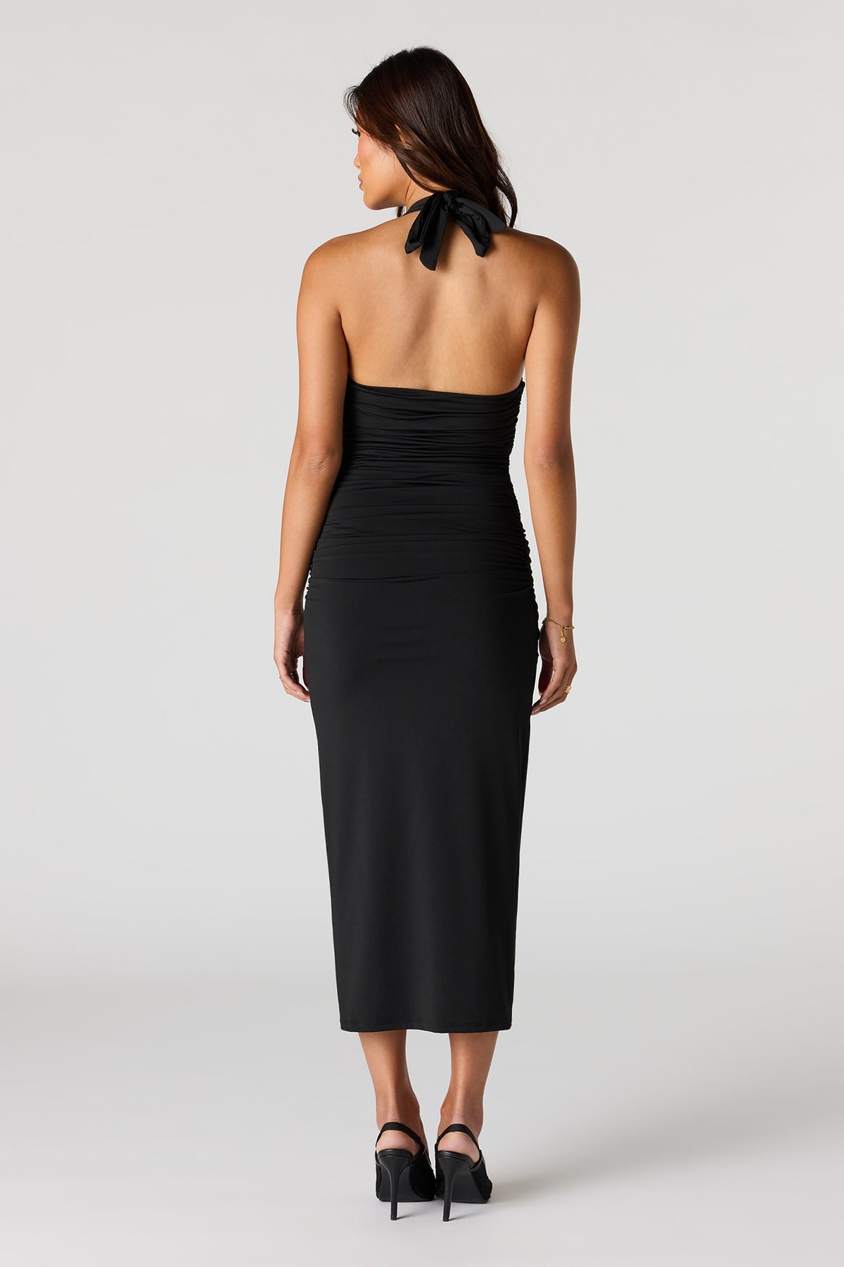 Vue alternative 3. Contour Plunge Halter Midi Dress