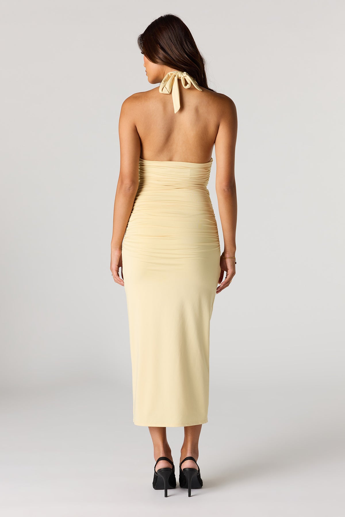 Contour Plunge Halter Midi Dress Urban Planet Contour Plunge Halter Midi Dress Urban Planet