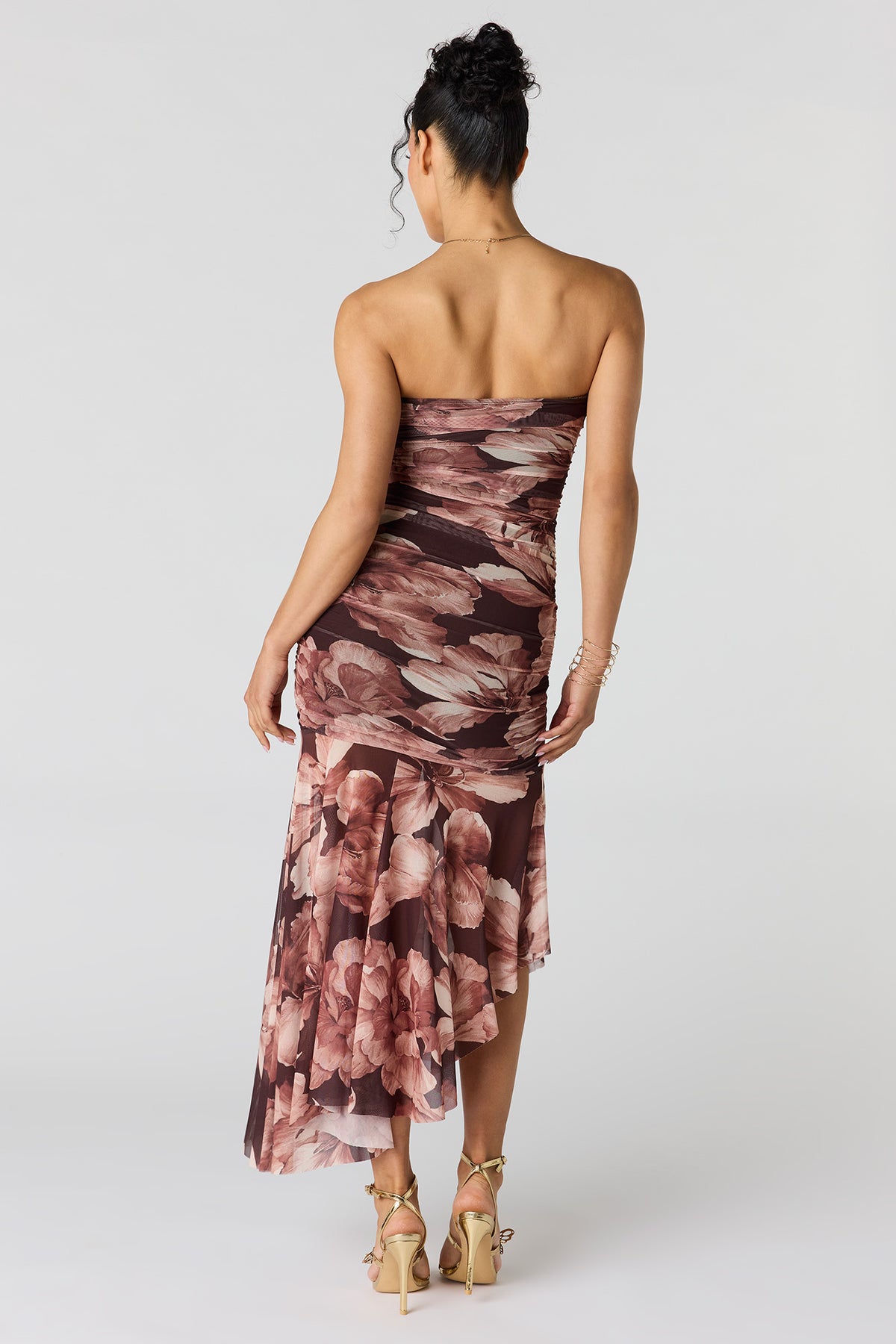 Ruched Mesh Drop Waist Tube Dress – Urban Planet