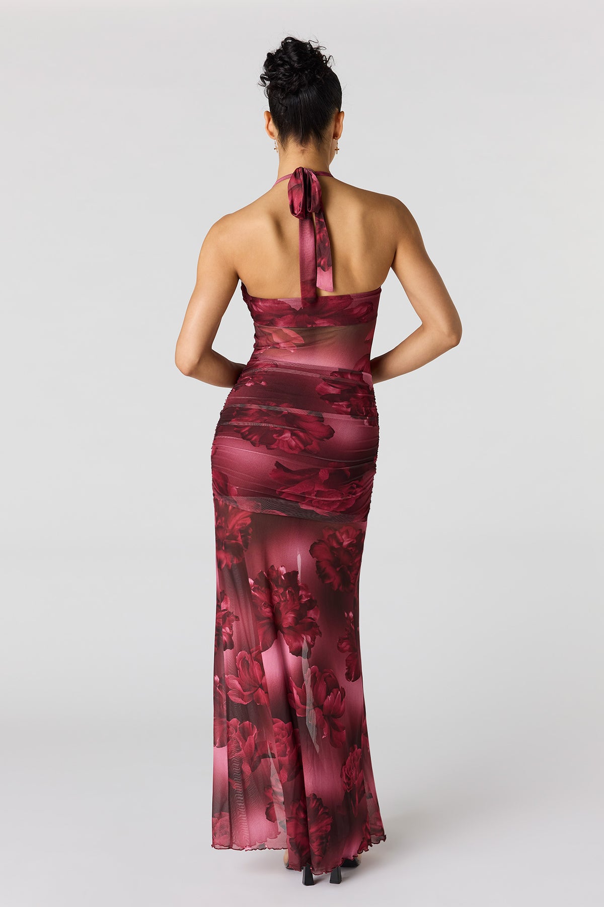 Vue alternative 3. Robe bain-de-soleil maxi volantée ruchée en filet