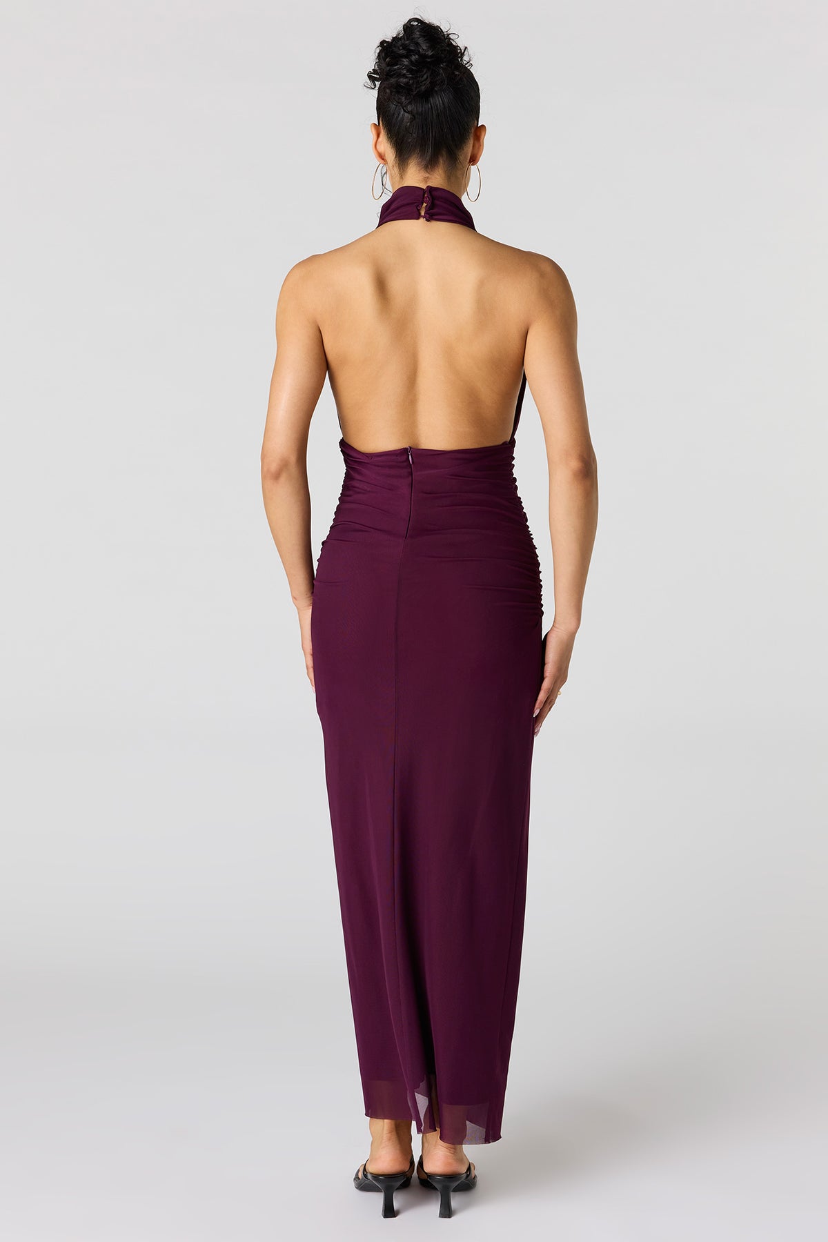 Vue alternative 3. Robe bain-de-soleil maxi en filet à col châle
