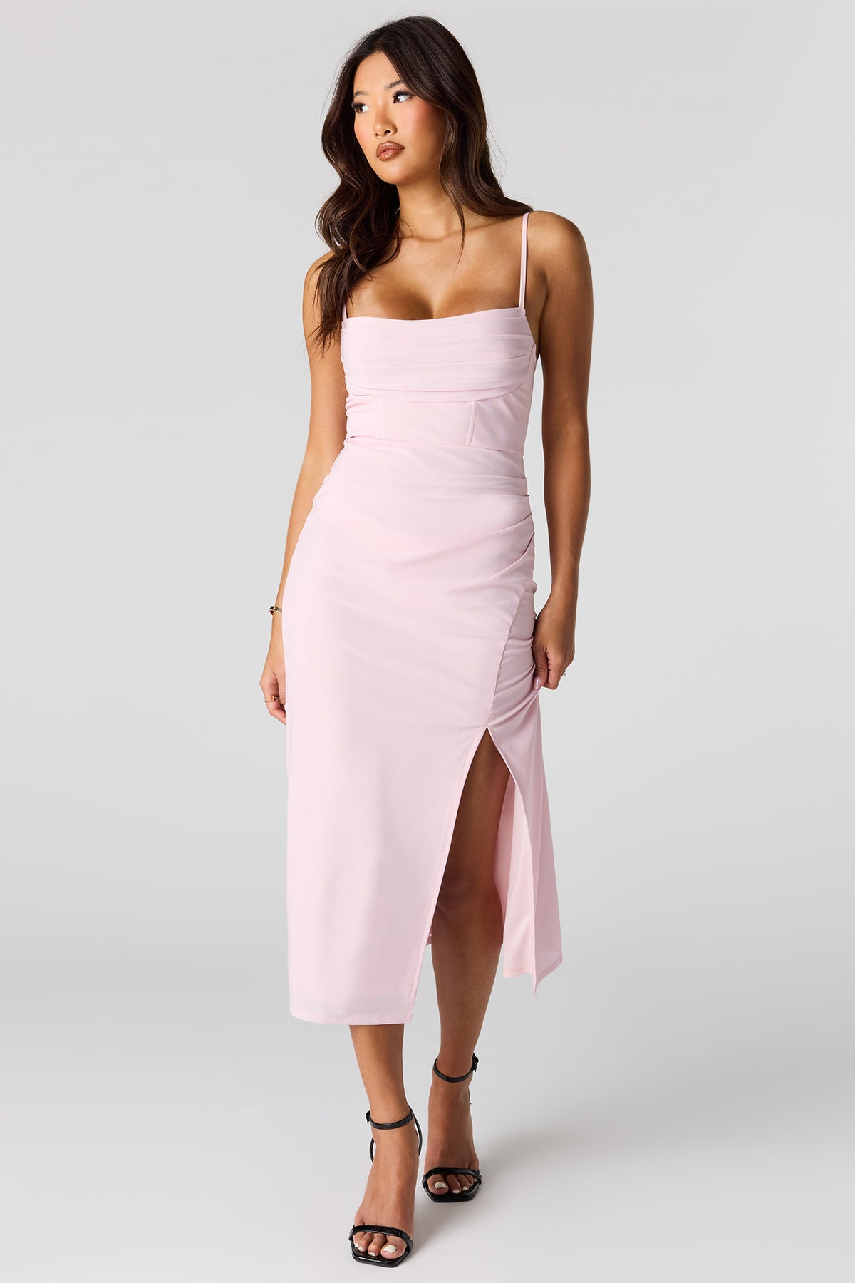Robe midi en filet