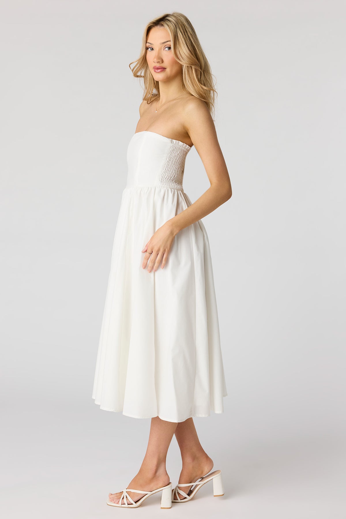 Alt View 2. Midi Tube Dress - White