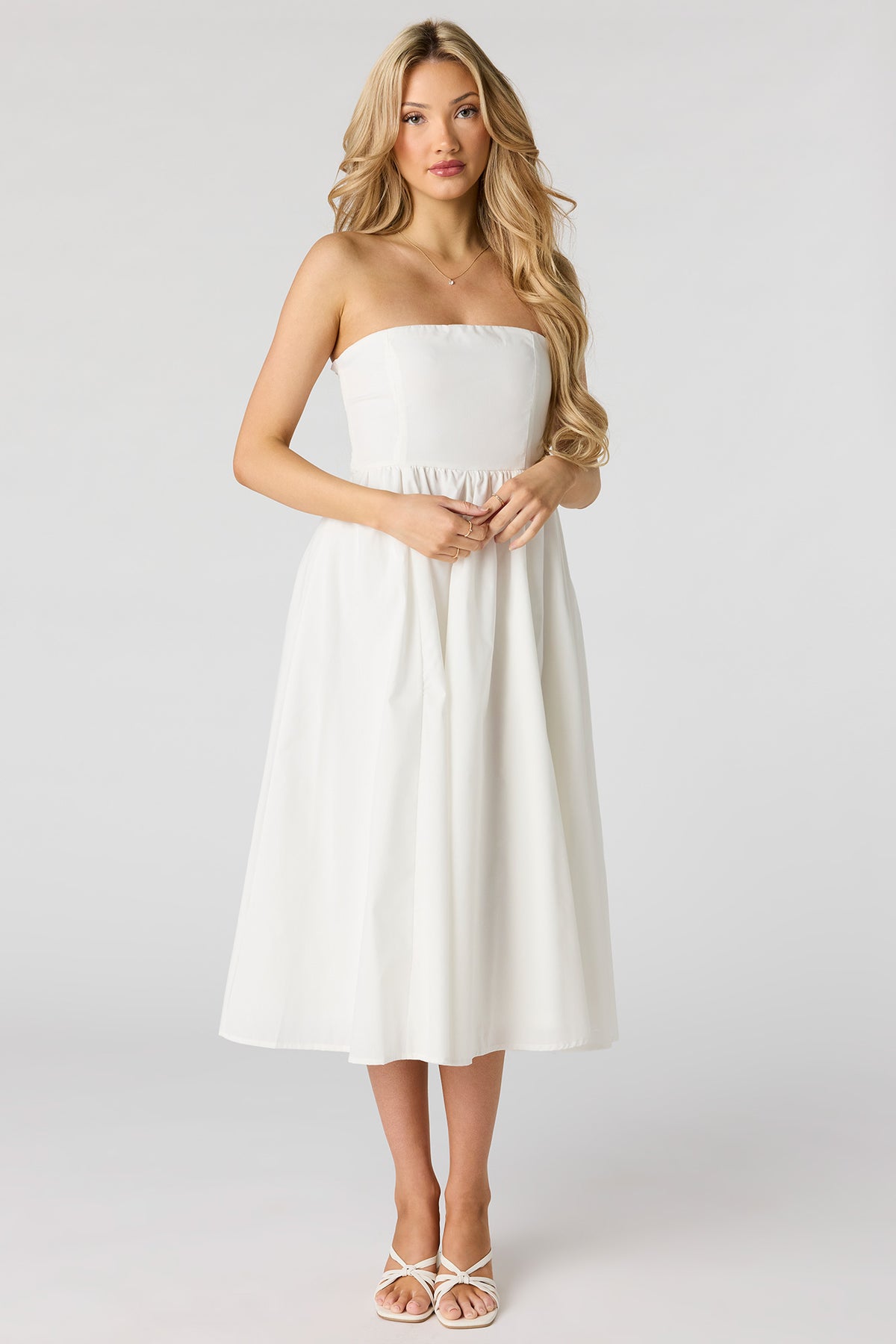 Midi Tube Dress - White
