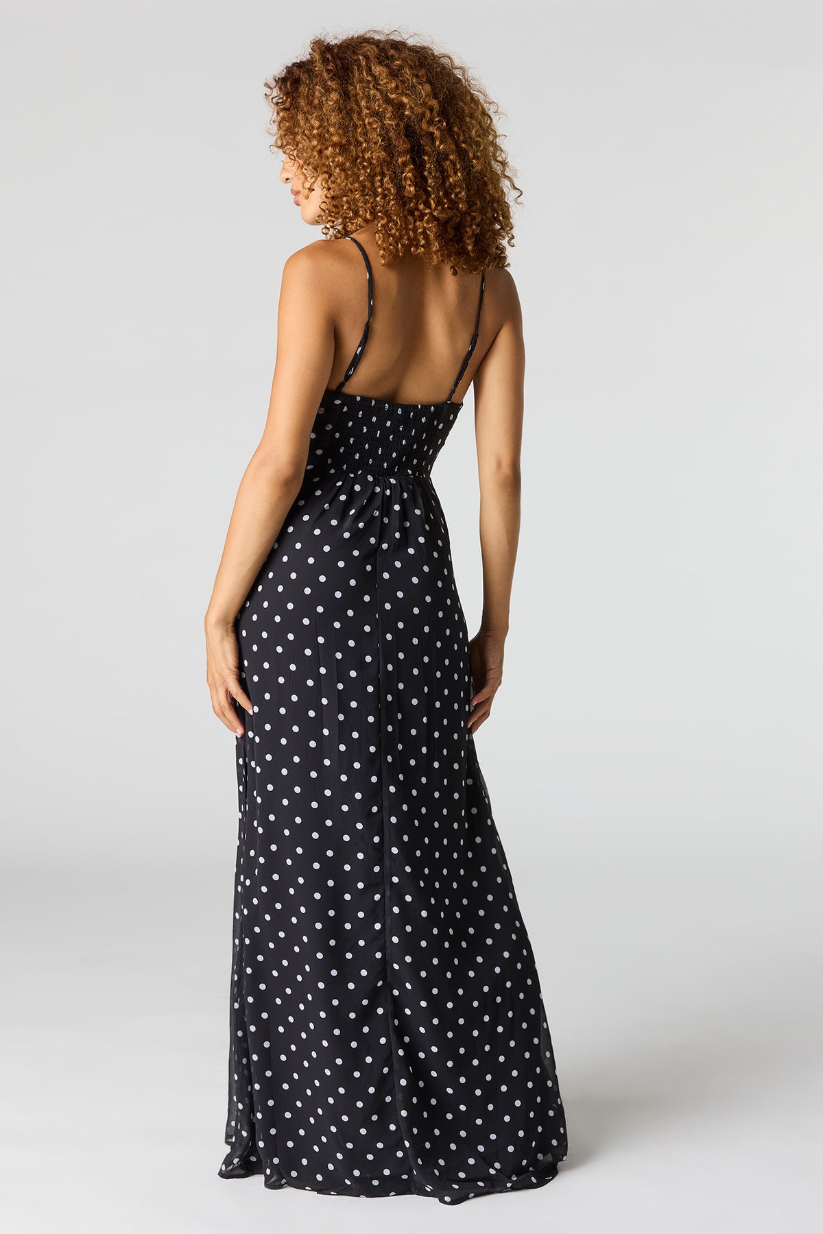 Alt View 3. Chiffon V-Neck Maxi Dress - Black