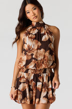 Minirobe en chiffon avec attache au dos