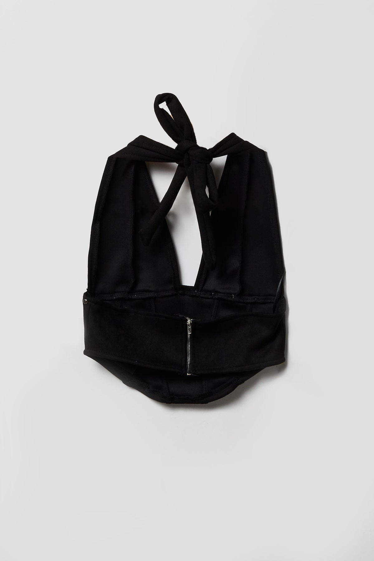 Alt View 2. Suede Studded Halter Tank - Black