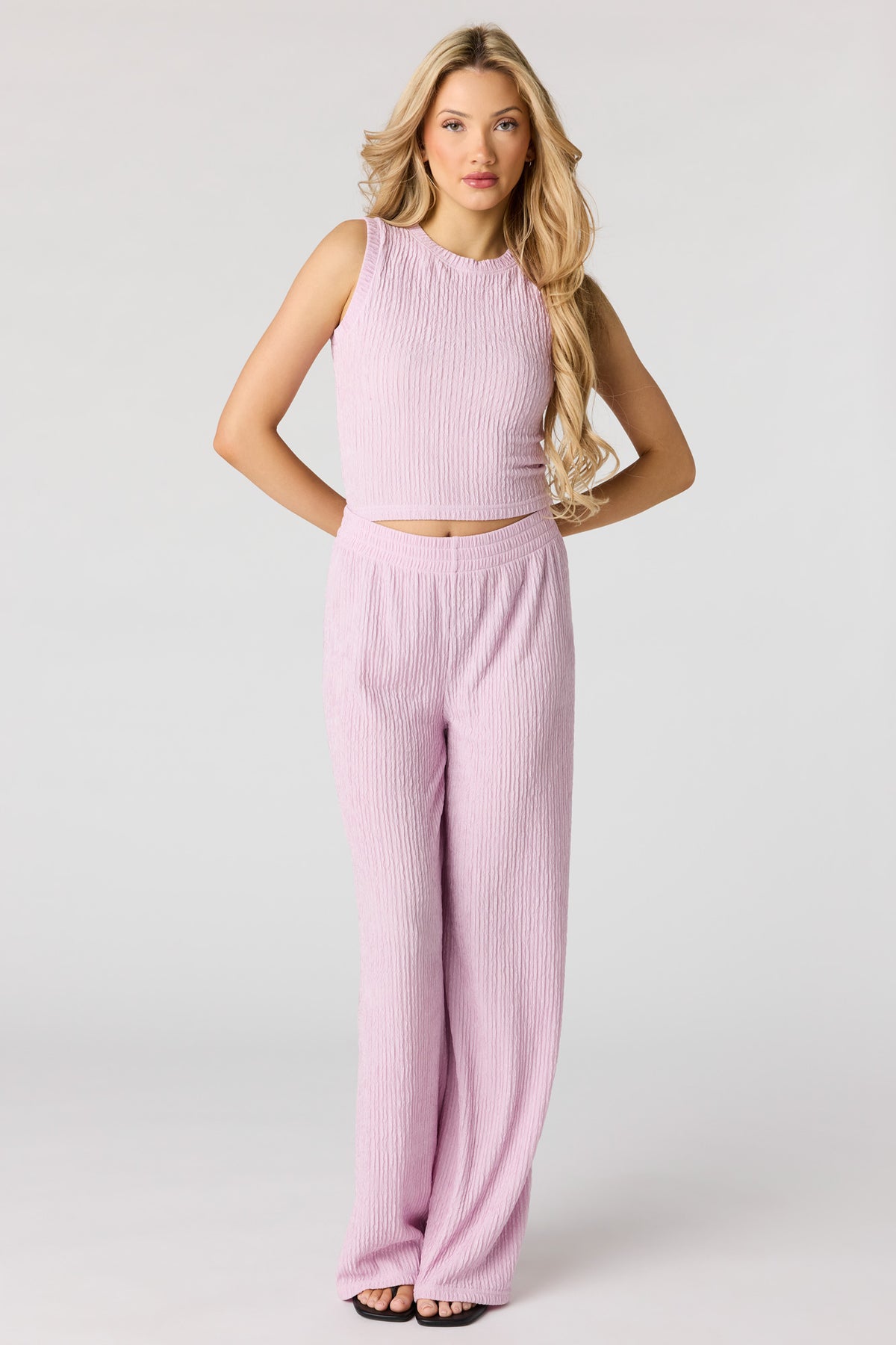 Alt View 3. Textured Tank - Lilac