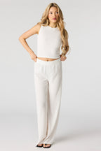 Textured Wide Leg Pant
