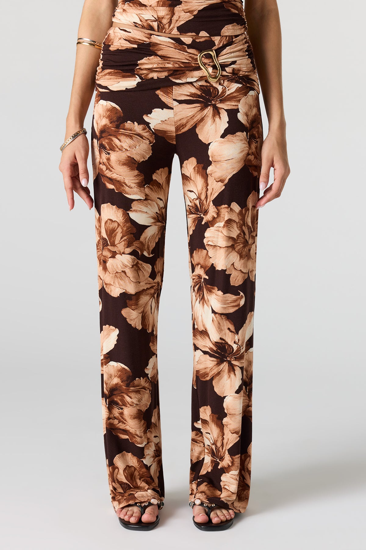 Alt View 8. Ruched Waist Wide Leg Pant - Yellow