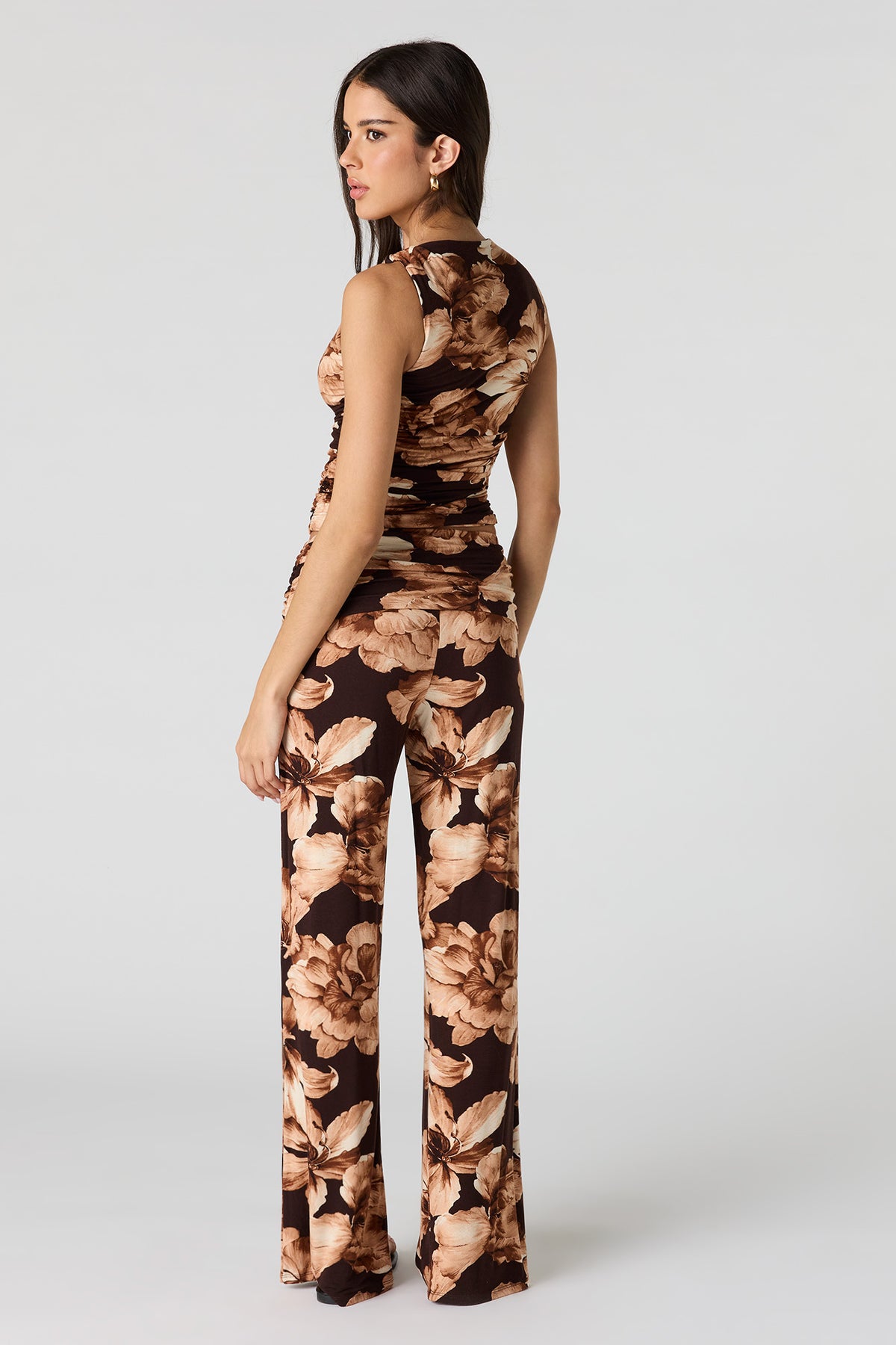 Alt View 9. Ruched Waist Wide Leg Pant - Yellow