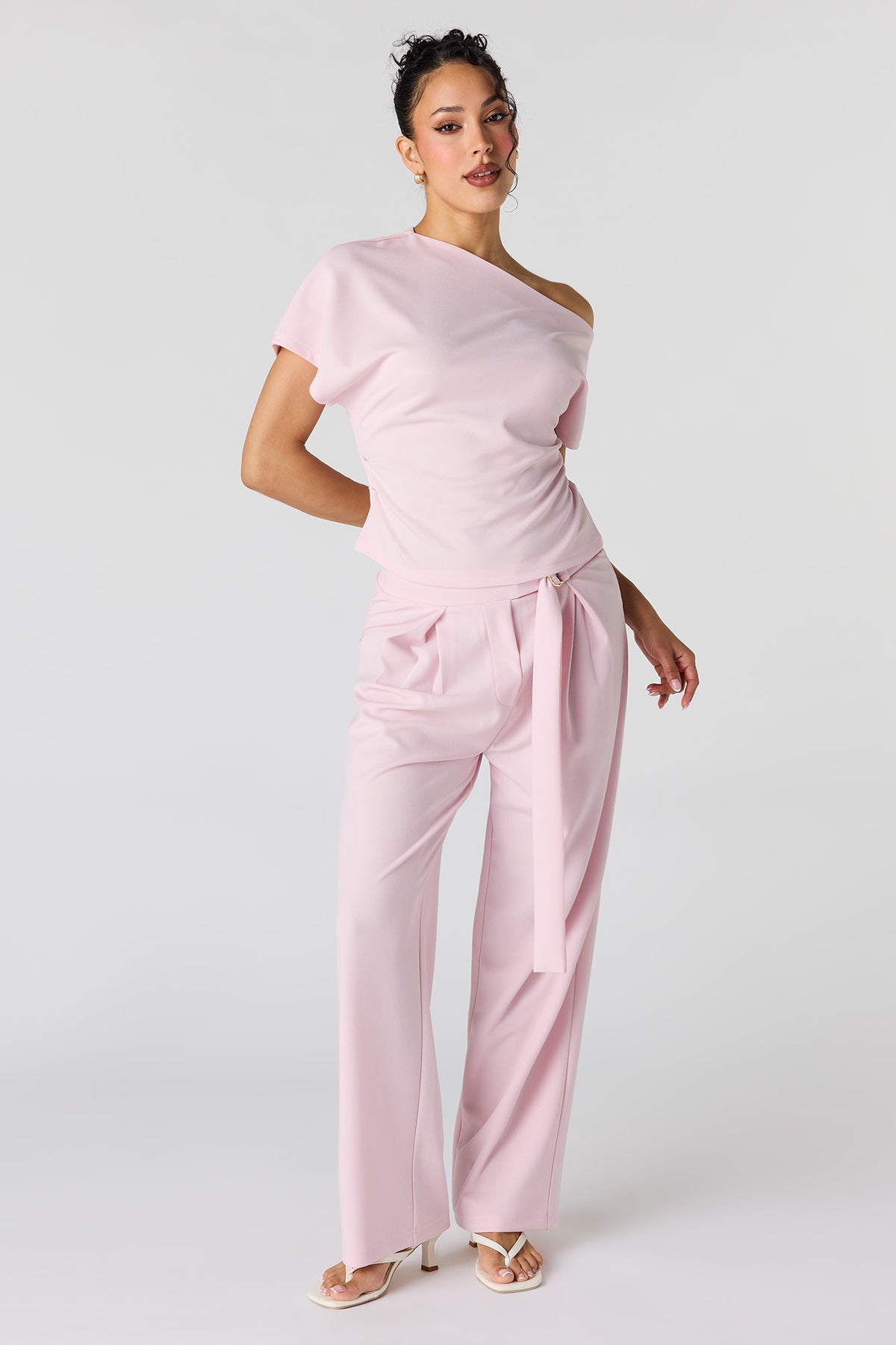 Alt View 3. Off Shoulder T-Shirt - Lilac