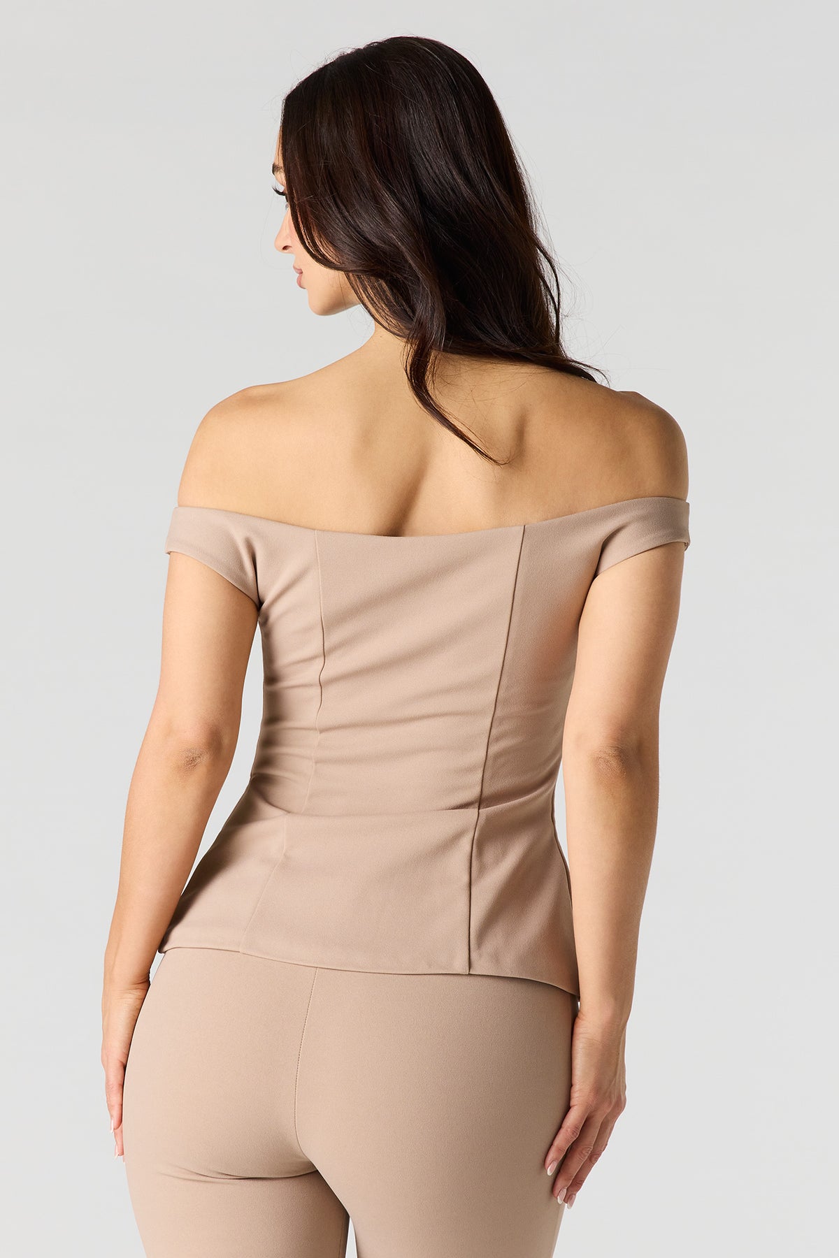Alt View 2. Off-Shoulder Top - Cream